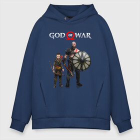 Мужское худи Oversize хлопок с принтом GOD OF WAR в Санкт-Петербурге, френч-терри — 70% хлопок, 30% полиэстер. Мягкий теплый начес внутри —100% хлопок | боковые карманы, эластичные манжеты и нижняя кромка, капюшон на магнитной кнопке | ascension | betrayal | chains of olympus | cratos | ghost of sparta | god of war | hack and slash | kratos | бог войны | кратос