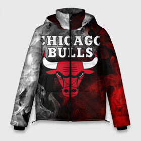 Мужская зимняя куртка 3D с принтом CHICAGO BULLS в Санкт-Петербурге, верх — 100% полиэстер; подкладка — 100% полиэстер; утеплитель — 100% полиэстер | длина ниже бедра, свободный силуэт Оверсайз. Есть воротник-стойка, отстегивающийся капюшон и ветрозащитная планка. 

Боковые карманы с листочкой на кнопках и внутренний карман на молнии. | Тематика изображения на принте: bulls | chicago | chicago bulls | nba | red bulls | usa | америка | быки | нба | сша | чикаго буллс