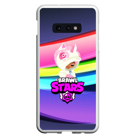 Чехол для Samsung S10E с принтом BRAWL STARSLEON UNICORN в Санкт-Петербурге, Силикон | Область печати: задняя сторона чехла, без боковых панелей | 8 | 8 bit | bibi | brawl stars | brock | bull | crow | dinomike | el primo | leon | mobile game | mr.p | nita | poko | ricochet | stars | tara | бравл старс | ворон | леон | мобильные игры