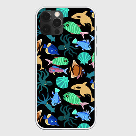 Чехол для iPhone 12 Pro Max с принтом Summer в Санкт-Петербурге, Силикон |  | color | design | fashion | fish | paint | shell | squid | summer | vanguard | авангард | дизайн | кальмар | краска | лето | мода | ракушка | рыба | цвет