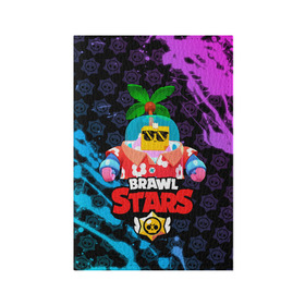 Обложка для паспорта матовая кожа с принтом BRAWL STARS (NEW SPROUT) [9] в Санкт-Петербурге, натуральная матовая кожа | размер 19,3 х 13,7 см; прозрачные пластиковые крепления | 8 bit | android | brawl | brawl stars | clash | clash royale | game | leon | royale | sprout | stars | андроид | игра | кольт | леон | мобильные игры | спраут