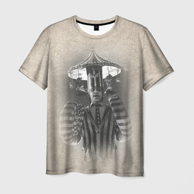 Мужская футболка 3D с принтом Beetlejuice в Санкт-Петербурге, 100% полиэфир | прямой крой, круглый вырез горловины, длина до линии бедер | beetlejuice | vdpartat | битлджус | майкл китон | ужасы