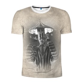 Мужская футболка 3D спортивная с принтом Beetlejuice в Санкт-Петербурге, 100% полиэстер с улучшенными характеристиками | приталенный силуэт, круглая горловина, широкие плечи, сужается к линии бедра | beetlejuice | vdpartat | битлджус | майкл китон | ужасы