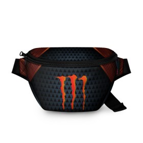 Поясная сумка 3D с принтом MONSTER ENERGY (Z) в Санкт-Петербурге, 100% полиэстер | плотная ткань, ремень с регулируемой длиной, внутри несколько карманов для мелочей, основное отделение и карман с обратной стороны сумки застегиваются на молнию | black monster | bmx | claw | cybersport | energy | monster | monster energy | moto | motocross | race | sport | киберспорт | когти | монстер энерджи | монстр | мото | мотокросс | ралли | скейтбординг | спорт | то | энергия