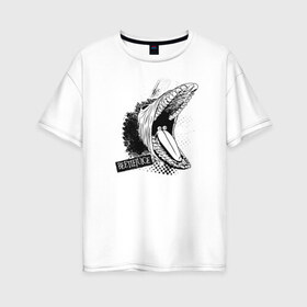 Женская футболка хлопок Oversize с принтом Beetlejuice в Санкт-Петербурге, 100% хлопок | свободный крой, круглый ворот, спущенный рукав, длина до линии бедер
 | beetlejuice | vdpartat | барбара | битлджус | монстр | ужасы