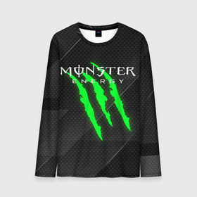 Мужской лонгслив 3D с принтом MONSTER ENERGY (Z) в Санкт-Петербурге, 100% полиэстер | длинные рукава, круглый вырез горловины, полуприлегающий силуэт | Тематика изображения на принте: black monster | bmx | claw | cybersport | energy | monster | monster energy | moto | motocross | race | sport | киберспорт | когти | монстер энерджи | монстр | мото | мотокросс | ралли | скейтбординг | спорт | то | энергия