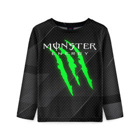 Детский лонгслив 3D с принтом MONSTER ENERGY (Z) в Санкт-Петербурге, 100% полиэстер | длинные рукава, круглый вырез горловины, полуприлегающий силуэт
 | black monster | bmx | claw | cybersport | energy | monster | monster energy | moto | motocross | race | sport | киберспорт | когти | монстер энерджи | монстр | мото | мотокросс | ралли | скейтбординг | спорт | то | энергия