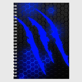 Тетрадь с принтом MONSTER ENERGY (+спина) (Z) в Санкт-Петербурге, 100% бумага | 48 листов, плотность листов — 60 г/м2, плотность картонной обложки — 250 г/м2. Листы скреплены сбоку удобной пружинной спиралью. Уголки страниц и обложки скругленные. Цвет линий — светло-серый
 | black monster | bmx | claw | cybersport | energy | monster | monster energy | moto | motocross | race | sport | киберспорт | когти | монстер энерджи | монстр | мото | мотокросс | ралли | скейтбординг | спорт | то | энергия