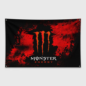 Флаг-баннер с принтом MONSTER ENERGY (Z) в Санкт-Петербурге, 100% полиэстер | размер 67 х 109 см, плотность ткани — 95 г/м2; по краям флага есть четыре люверса для крепления | black monster | bmx | claw | cybersport | energy | monster | monster energy | moto | motocross | race | sport | киберспорт | когти | монстер энерджи | монстр | мото | мотокросс | ралли | скейтбординг | спорт | энергия