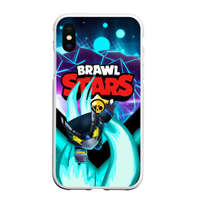 Чехол для iPhone XS Max матовый с принтом BRAWL STARS MECHA CROW в Санкт-Петербурге, Силикон | Область печати: задняя сторона чехла, без боковых панелей | 8 bit | brawl stars | crow | gale | leon | leon shark | max | mecha | mecha crow | mr.p | sally leon | shark | tara | virus 8 bit | werewolf leon | акула | берли | бравл старс | ворон | макс | оборотень