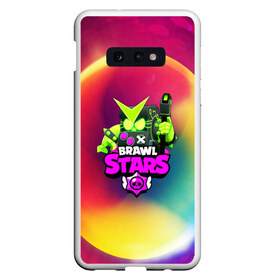 Чехол для Samsung S10E с принтом BRAWL STARSVIRUS в Санкт-Петербурге, Силикон | Область печати: задняя сторона чехла, без боковых панелей | 8 | 8 bit | bibi | brawl stars | brock | bull | crow | dinomike | el primo | leon | mobile game | mr.p | nita | poko | ricochet | stars | tara | бравл старс | ворон | леон | мобильные игры