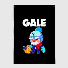 Постер с принтом BRAWL STARS GALE в Санкт-Петербурге, 100% бумага
 | бумага, плотность 150 мг. Матовая, но за счет высокого коэффициента гладкости имеет небольшой блеск и дает на свету блики, но в отличии от глянцевой бумаги не покрыта лаком | bibi | brawl stars | coach mike | crow | gale | leon | leon shark | max | mecha crow | mortis | mr.p | phoenix | sally leon | sandy | spike | sprout | tara | unicorn | virus 8 bit | werewolf | ворон | оборотень