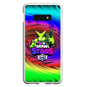 Чехол для Samsung S10E с принтом BRAWL STARSVIRUS в Санкт-Петербурге, Силикон | Область печати: задняя сторона чехла, без боковых панелей | 8 | 8 bit | bibi | brawl stars | brock | bull | crow | dinomike | el primo | leon | mobile game | mr.p | nita | poko | ricochet | stars | tara | бравл старс | ворон | леон | мобильные игры