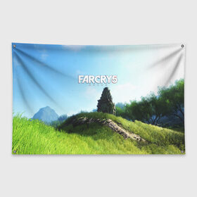 Флаг-баннер с принтом FARCRY5 в Санкт-Петербурге, 100% полиэстер | размер 67 х 109 см, плотность ткани — 95 г/м2; по краям флага есть четыре люверса для крепления | far cry | farcry | game | ubisof | выживание | джунгли | игры | остров | фар край