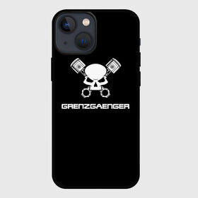 Чехол для iPhone 13 mini с принтом Grenzgaenger в Санкт-Петербурге,  |  | Тематика изображения на принте: grenzgaenger | авто | байк | байкер | гонки | гонщик | двигатель | механик | мото | поршень | череп