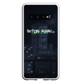 Чехол для Samsung Galaxy S10 с принтом HOTLINE MIAMI в Санкт-Петербурге, Силикон | Область печати: задняя сторона чехла, без боковых панелей | abstraction games | dennaton games | devolver digital | game | hotline miami | hotline miami 2: wrong number | retrowave | synthwave | мотель | мотель майами