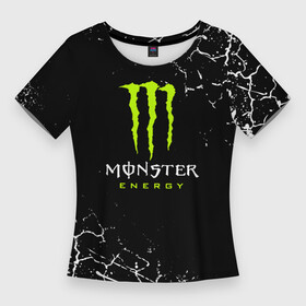 Женская футболка 3D Slim с принтом MONSTER ENERGY в Санкт-Петербурге,  |  | Тематика изображения на принте: black monster | bmx | claw | cybersport | energy | monster | monster energy | moto | motocross | race | sport | киберспорт | когти | монстер энерджи | монстр | мото | мотокросс | ралли | скейтбординг | спорт | энергия