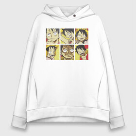 Женское худи Oversize хлопок с принтом Monkey D Luffy в Санкт-Петербурге, френч-терри — 70% хлопок, 30% полиэстер. Мягкий теплый начес внутри —100% хлопок | боковые карманы, эластичные манжеты и нижняя кромка, капюшон на магнитной кнопке | monkey d. luffy | nami | one piece | аниме | большой куш | луффи | манки де луффи | нами | пиратская | пираты | тони | череп | чоппер | шляпа