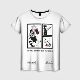 Женская футболка 3D с принтом Шаман кинг в Санкт-Петербурге, 100% полиэфир ( синтетическое хлопкоподобное полотно) | прямой крой, круглый вырез горловины, длина до линии бедер | king | shaman | амедамару | амидамару | аниме | асакура | дух | ё | йо | король | лен | морти | призрак | рио | самурай | стиль | тао | трей | шаман | япония | японский