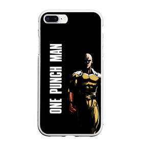 Чехол для iPhone 7Plus/8 Plus матовый с принтом One Punch Man в Санкт-Петербурге, Силикон | Область печати: задняя сторона чехла, без боковых панелей | one punch man | saitama | ванпанчмен | герои | люди | персонажи | сайтама