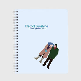 Тетрадь с принтом Eternal sunshine в Санкт-Петербурге, 100% бумага | 48 листов, плотность листов — 60 г/м2, плотность картонной обложки — 250 г/м2. Листы скреплены сбоку удобной пружинной спиралью. Уголки страниц и обложки скругленные. Цвет линий — светло-серый
 | Тематика изображения на принте: eternal sunshine | eternal sunshine of the spotless mind | вечное сияние | вечное сияние чистого разума