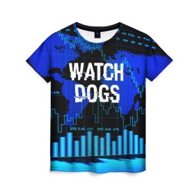 Женская футболка 3D с принтом Watch Dogs в Санкт-Петербурге, 100% полиэфир ( синтетическое хлопкоподобное полотно) | прямой крой, круглый вырез горловины, длина до линии бедер | ded sec | game | name | ubisoft | watch dogs | watch dogs 2 | watch dogs legion | город | девушка | дрон | игры | имена | компьютеры | пистолет | телефон | технологии | хакер | юби