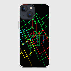 Чехол для iPhone 13 mini с принтом BACKGROUND NEON в Санкт-Петербурге,  |  | abstraction | geometry | optic | optical | pattern | visual | абстракция | геометрия | линии | оптические | оптический узор | полосы | психоделика | разводы | текстуры | узор | узоры | фрактал