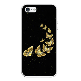 Чехол для iPhone 5/5S матовый с принтом Golden Butterfly in Space в Санкт-Петербурге, Силикон | Область печати: задняя сторона чехла, без боковых панелей | Тематика изображения на принте: black | summer | wings | ангел | бабочка | бабочки | блестки | блестящий | девушке | желтые | животные | звезды | звери | золото | золотые | космос | крылья | летать | летний | лето | мотылек | насекомое | ночные