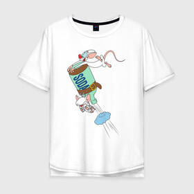 Мужская футболка хлопок Oversize с принтом Брейн и Пинки.Animaniacs в Санкт-Петербурге, 100% хлопок | свободный крой, круглый ворот, “спинка” длиннее передней части | animaniacs | vdpartat | белая мышь | брейн | гений | глупая мышь | озорные анимашки | пинки