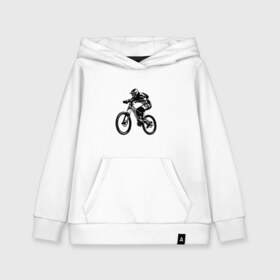 Детская толстовка хлопок с принтом Велоспорт (Z) в Санкт-Петербурге, 100% хлопок | Круглый горловой вырез, эластичные манжеты, пояс, капюшен | Тематика изображения на принте: bicycle | bicyclist | bike | biker | bmx | cycle | rider | байкер | бмх | вело | велогонщик | велосепедист | велосипед | велоспорт | гонщик