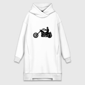 Платье-худи хлопок с принтом Chopper (Z) в Санкт-Петербурге,  |  | bike | chopper | harley davidson | hdi | hog | moto | motorcycle | байк | мотоцикл | мотоциклист | харли дэвидсон | чоппер