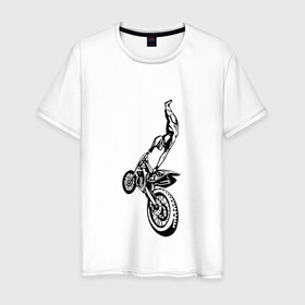 Мужская футболка хлопок с принтом Мотоспорт (Z) в Санкт-Петербурге, 100% хлопок | прямой крой, круглый вырез горловины, длина до линии бедер, слегка спущенное плечо. | enduro | ktm | moto | motocycle | sportmotorcycle | ктм | мото | мотокросс | мотоспорт