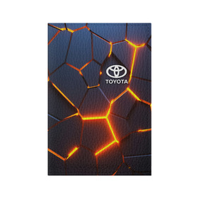 Обложка для паспорта матовая кожа с принтом TOYOTA | ТОЙОТА в Санкт-Петербурге, натуральная матовая кожа | размер 19,3 х 13,7 см; прозрачные пластиковые крепления | 3d плиты | abstraction | auto | geometry | hexagon | neon | paints | sport | stripes | texture | toyota | triangle | абстракция | авто | автомобиль | автомобильные | бренд | брызги | брызги красок | геометрия | краски | марка | машины | неон
