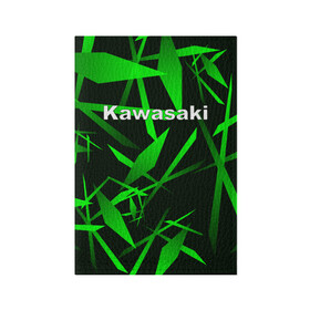 Обложка для паспорта матовая кожа с принтом Kawasaki в Санкт-Петербурге, натуральная матовая кожа | размер 19,3 х 13,7 см; прозрачные пластиковые крепления | kawasaki | moto | дорога | кавасаки | машина | мотокросс | мотоцикл | мотоциклы