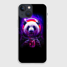 Чехол для iPhone 13 mini с принтом Панда космонавт в Санкт-Петербурге,  |  | Тематика изображения на принте: panda | абстракция | арт | галактика | животное | животные | зверь | картинка | космос | неон | панда | рисунок