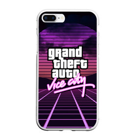 Чехол для iPhone 7Plus/8 Plus матовый с принтом GTA VICE CITY в Санкт-Петербурге, Силикон | Область печати: задняя сторона чехла, без боковых панелей | grand theft auto | grove street | grove street 4 life | gta | gta 4 | gta 5 | gta sa | gta v | gta vice city | neon | samp | san andreas | vice city | грув стрит | игры | неон | самп | сан андреас