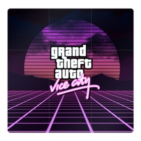 Магнитный плакат 3Х3 с принтом GTA VICE CITY в Санкт-Петербурге, Полимерный материал с магнитным слоем | 9 деталей размером 9*9 см | grand theft auto | grove street | grove street 4 life | gta | gta 4 | gta 5 | gta sa | gta v | gta vice city | neon | samp | san andreas | vice city | грув стрит | игры | неон | самп | сан андреас