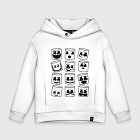 Детское худи Oversize хлопок с принтом FORTNITE x MARSHMELLO в Санкт-Петербурге, френч-терри — 70% хлопок, 30% полиэстер. Мягкий теплый начес внутри —100% хлопок | боковые карманы, эластичные манжеты и нижняя кромка, капюшон на магнитной кнопке | Тематика изображения на принте: deadmau5 | fortnite | fortnite 2 | fortnite x маршмелло | ikonik | marshmello | ninja | ninja streamer | raven | travis scott | ворон | иконик | ниндзя | пили | рейвен | трэвис скотт | фортнайт