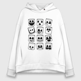 Женское худи Oversize хлопок с принтом FORTNITE x MARSHMELLO в Санкт-Петербурге, френч-терри — 70% хлопок, 30% полиэстер. Мягкий теплый начес внутри —100% хлопок | боковые карманы, эластичные манжеты и нижняя кромка, капюшон на магнитной кнопке | deadmau5 | fortnite | fortnite 2 | fortnite x маршмелло | ikonik | marshmello | ninja | ninja streamer | raven | travis scott | ворон | иконик | ниндзя | пили | рейвен | трэвис скотт | фортнайт