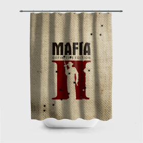 Штора 3D для ванной с принтом Mafia 2 в Санкт-Петербурге, 100% полиэстер | плотность материала — 100 г/м2. Стандартный размер — 146 см х 180 см. По верхнему краю — пластиковые люверсы для креплений. В комплекте 10 пластиковых колец | 2 | 2020 | definitive | edition | mafia | банда | вито | гангстеры | герои | дон | игра | капоне | компьютерная | корлеоне | крестный | культ | мафия | мешковина | настольная | отец | персонаж | фильм