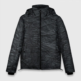 Мужская зимняя куртка 3D с принтом Черная Бумага в Санкт-Петербурге, верх — 100% полиэстер; подкладка — 100% полиэстер; утеплитель — 100% полиэстер | длина ниже бедра, свободный силуэт Оверсайз. Есть воротник-стойка, отстегивающийся капюшон и ветрозащитная планка. 

Боковые карманы с листочкой на кнопках и внутренний карман на молнии. | Тематика изображения на принте: pattern | textures | абстракция | бумага | геометрия | градиент | грязная | карбон | краска | мятая | паттерны | пергамент | пиксели | старая | текстуры | уголь | фигуры | фон | черная