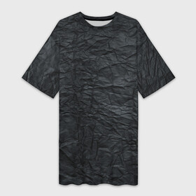 Платье-футболка 3D с принтом Черная Бумага в Санкт-Петербурге,  |  | Тематика изображения на принте: pattern | textures | абстракция | бумага | геометрия | градиент | грязная | карбон | краска | мятая | паттерны | пергамент | пиксели | старая | текстуры | уголь | фигуры | фон | черная