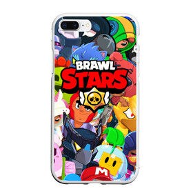 Чехол для iPhone 7Plus/8 Plus матовый с принтом BRAWL STARS ВСЕ БРАВЛЕРЫ в Санкт-Петербурге, Силикон | Область печати: задняя сторона чехла, без боковых панелей | bibi | brawl stars | coach mike | crow | gale | leon | leon shark | max | mecha crow | mortis | mr.p | nani | phoenix | sally leon | sandy | spike | sprout | tara | virus 8 bit | werewolf | ворон | оборотень