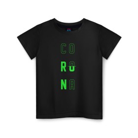Детская футболка хлопок с принтом Corona Run в Санкт-Петербурге, 100% хлопок | круглый вырез горловины, полуприлегающий силуэт, длина до линии бедер | Тематика изображения на принте: russiarunning | бег | раша ранинг | спорт