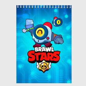 Скетчбук с принтом Nani - Brawl Stars в Санкт-Петербурге, 100% бумага
 | 48 листов, плотность листов — 100 г/м2, плотность картонной обложки — 250 г/м2. Листы скреплены сверху удобной пружинной спиралью | бравл | бравлер | бравлпасс | бравлстарс | бравлстарсигра | бравлстарсновыйперс | бравлы | нани | робот