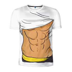 Мужская футболка 3D спортивная с принтом Мужской торс в Санкт-Петербурге, 100% полиэстер с улучшенными характеристиками | приталенный силуэт, круглая горловина, широкие плечи, сужается к линии бедра | высказывание | идея | манера | мемы | мужской | разные | рисунок | символ | торс