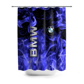 Штора 3D для ванной с принтом BMW в Санкт-Петербурге, 100% полиэстер | плотность материала — 100 г/м2. Стандартный размер — 146 см х 180 см. По верхнему краю — пластиковые люверсы для креплений. В комплекте 10 пластиковых колец | bmw | авто | автомобиль | бмв | логотип | марка | машина | надпись | огонь | текстура