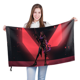 Флаг 3D с принтом Lover of Reyna в Санкт-Петербурге, 100% полиэстер | плотность ткани — 95 г/м2, размер — 67 х 109 см. Принт наносится с одной стороны | 