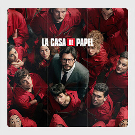 Магнитный плакат 3Х3 с принтом Бумажный дом | La Casa de Papel (Z) в Санкт-Петербурге, Полимерный материал с магнитным слоем | 9 деталей размером 9*9 см | Тематика изображения на принте: la casa de papel | netflix | берлин | бумажный дом | лиссабон | профессор | сальва | токио