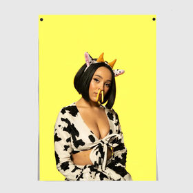 Постер с принтом DOJA CAT в Санкт-Петербурге, 100% бумага
 | бумага, плотность 150 мг. Матовая, но за счет высокого коэффициента гладкости имеет небольшой блеск и дает на свету блики, но в отличии от глянцевой бумаги не покрыта лаком | amala | amalaratna zandile dlamini | doja cat | hot pink | mooo | music | pink | rap | say so | интернет | корова | мем | музыка | мууу | розовый | рэп